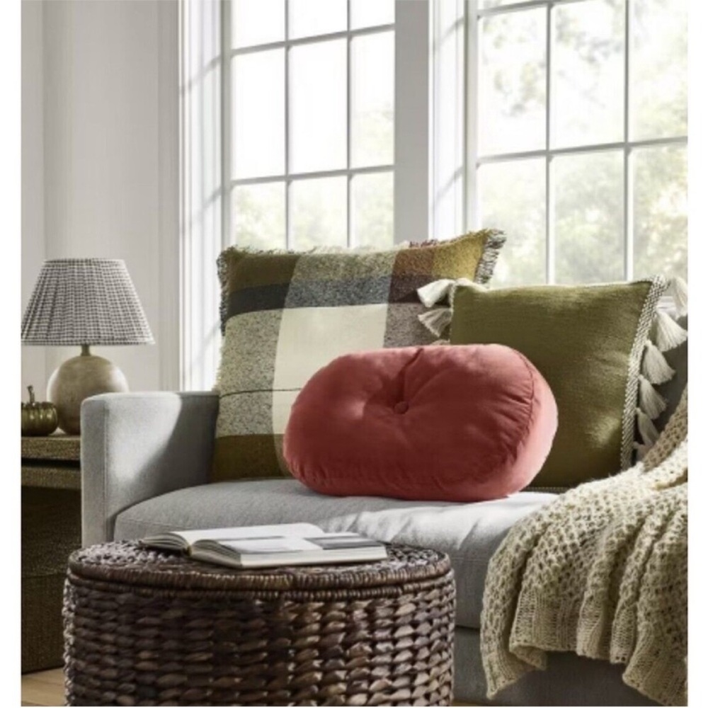 Threshold w/Studio McGee 12” x 20” Velvet Oval Throw Pillow